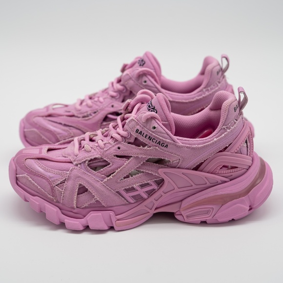 size 37 EU / 7 US Balenciaga Track 2 Sneakers Pink Open - Picture 4 of 14